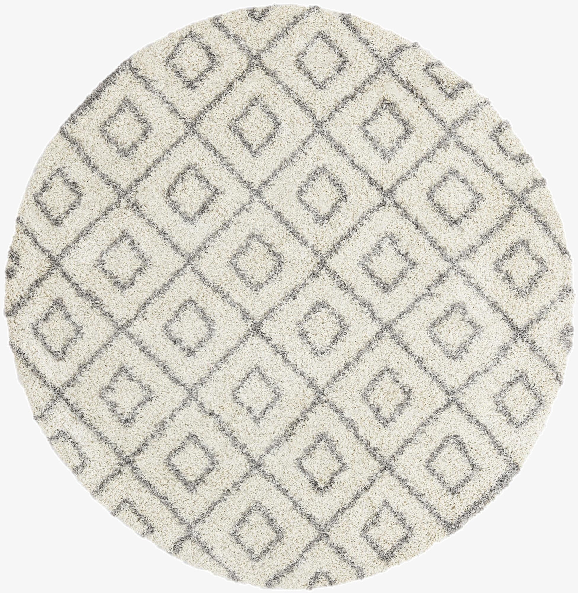 Primary image 7' 10 x 7' 10 Trellis Shag Round Rug