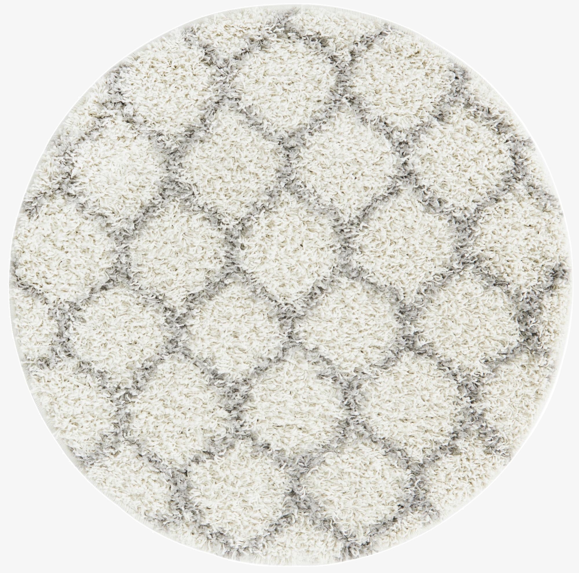3' 3 x 3' 3 Trellis Shag Round Rug