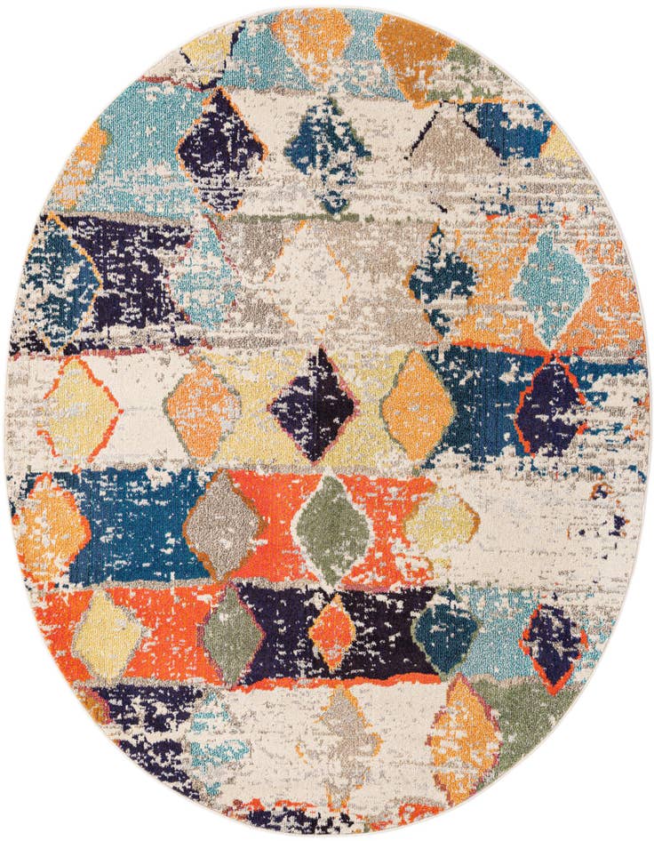 Detail image of 7' x 7' Washable Vivid Round Rug