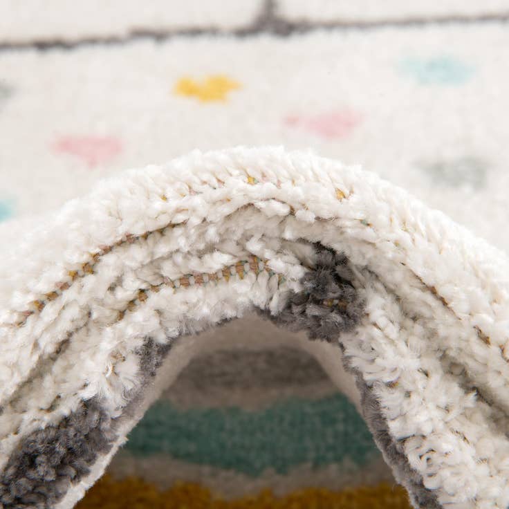 Detail image of 5' 3 x 5' 3 Hopscotch Whimsy Kids Round Rug