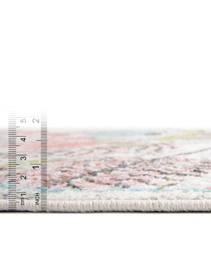 Detail image of 5' 3 x 5' 3 Flowers Whimsy Kids Round Rug