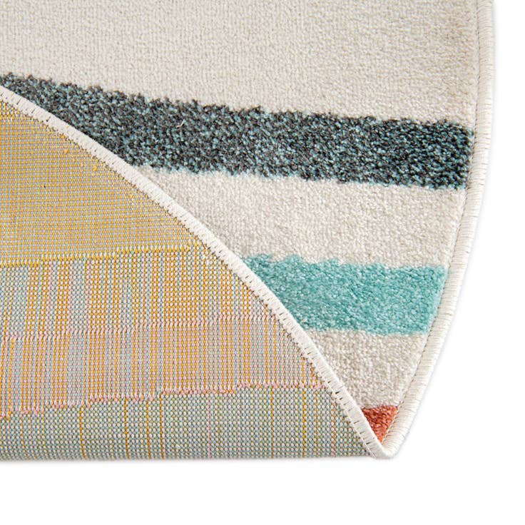 Detail image of 6' 1 x 6' 1 Rainbow Whimsy Kids Round Rug