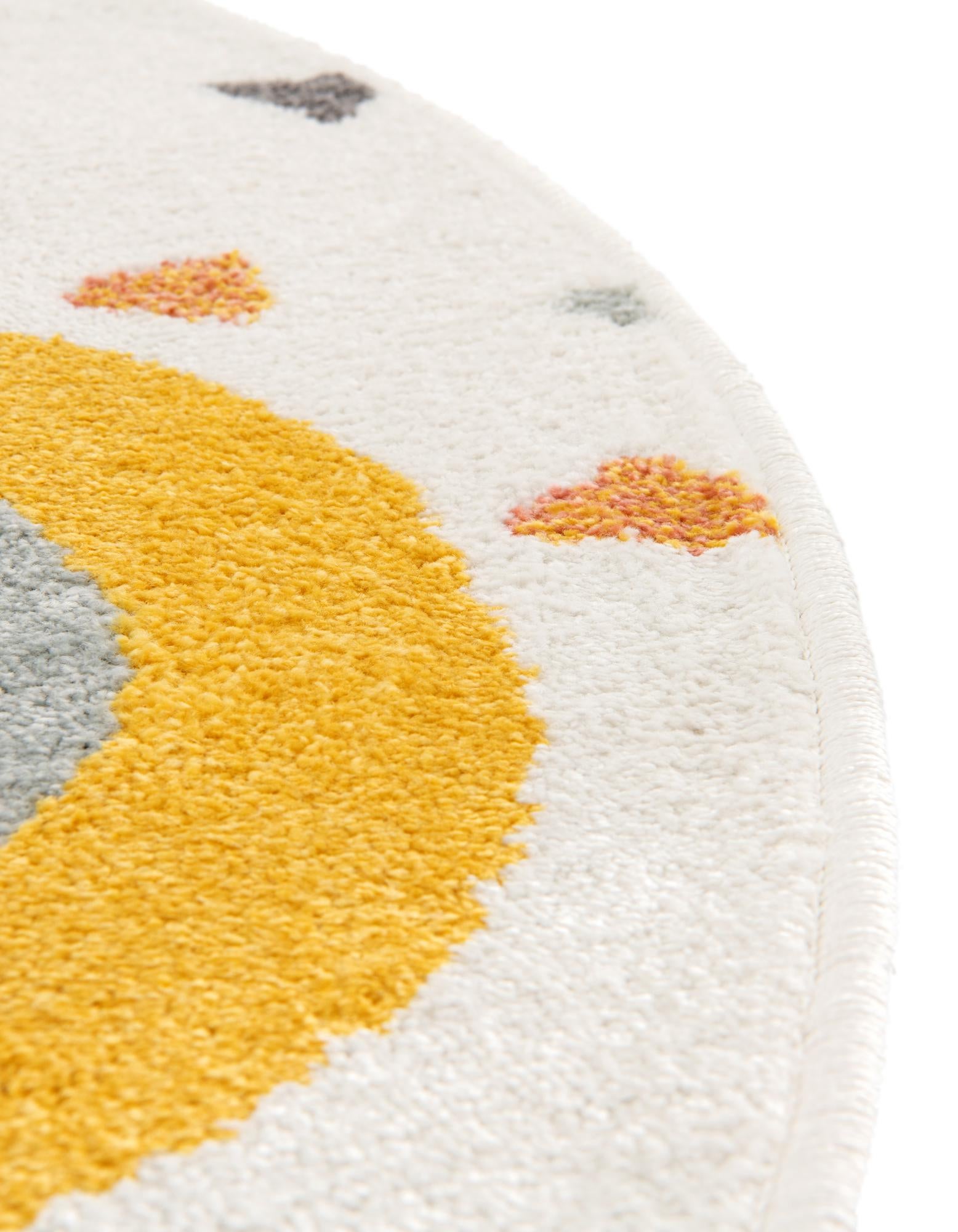 7' 10 x 7' 10 Tiger Whimsy Kids Round Rug