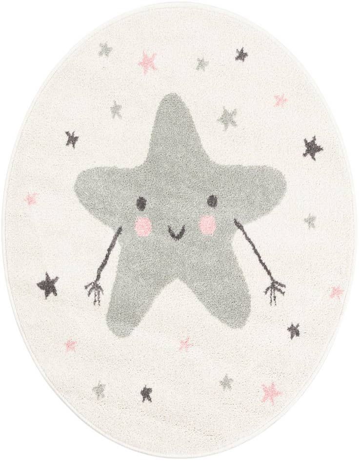 Detail image of 3' 3 x 3' 3 Star Whimsy Kids Round Rug