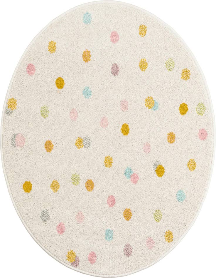 Detail image of 3' 3 x 3' 3 Polka Dot Whimsy Kids Round Rug