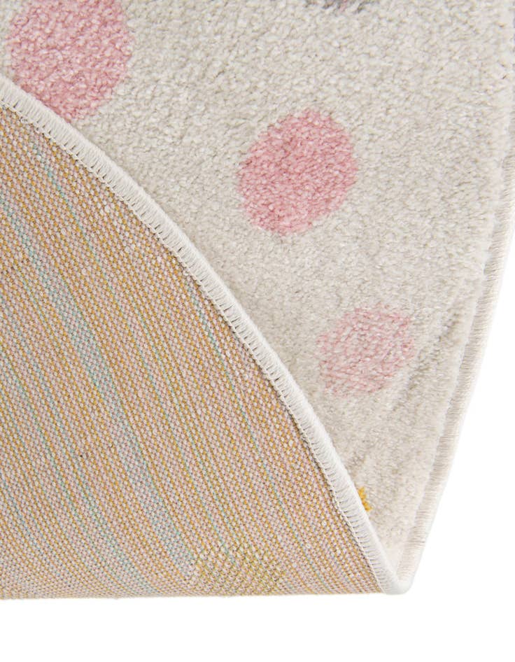 Detail image of 5' 3 x 5' 3 Polka Dot Whimsy Kids Round Rug