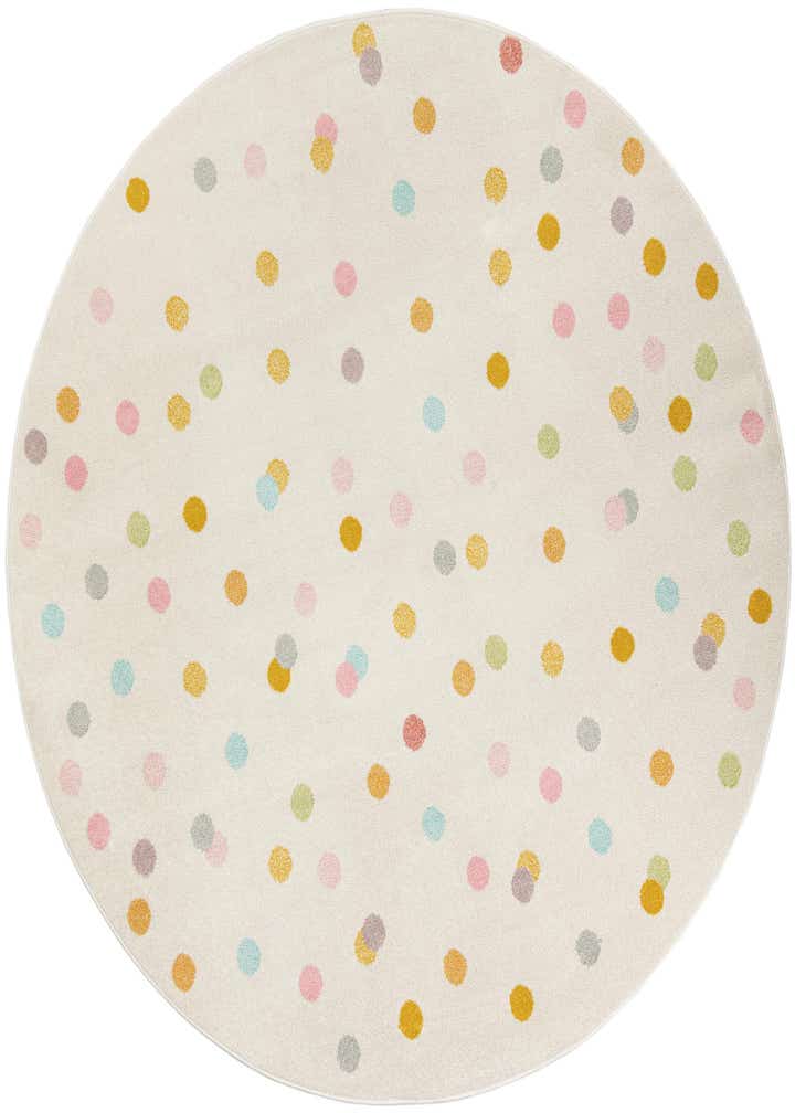 7' 10 x 7' 10 Polka Dot Whimsy Kids Round Rug