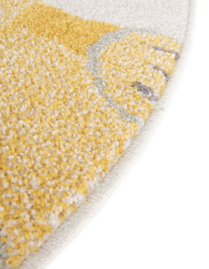 Detail image of 5' 3 x 5' 3 Animals Whimsy Kids Round Rug