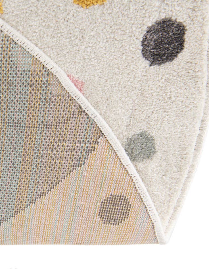 Detail image of 5' 3 x 5' 3 Animals Whimsy Kids Round Rug