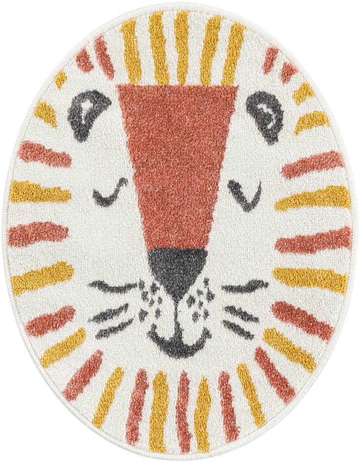 Detail image of 2' 2 x 2' 2 Lion Whimsy Kids Round Rug