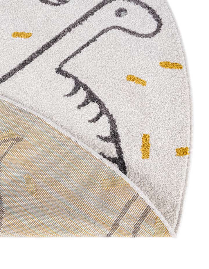 6' 1 x 6' 1 Dinosaur Whimsy Kids Round Rug