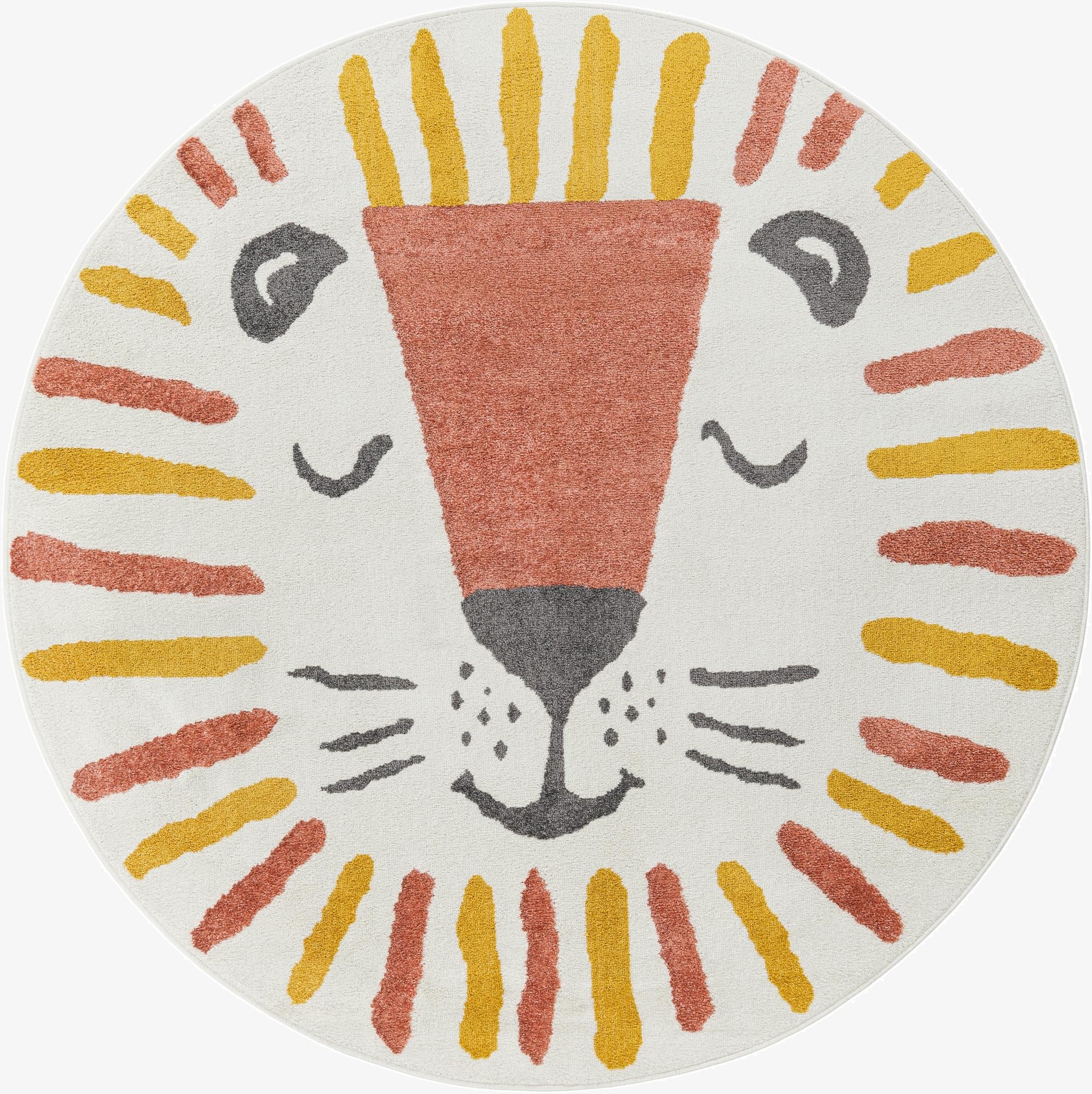 Primary image 6' 1 x 6' 1 Lion Whimsy Kids Round Rug