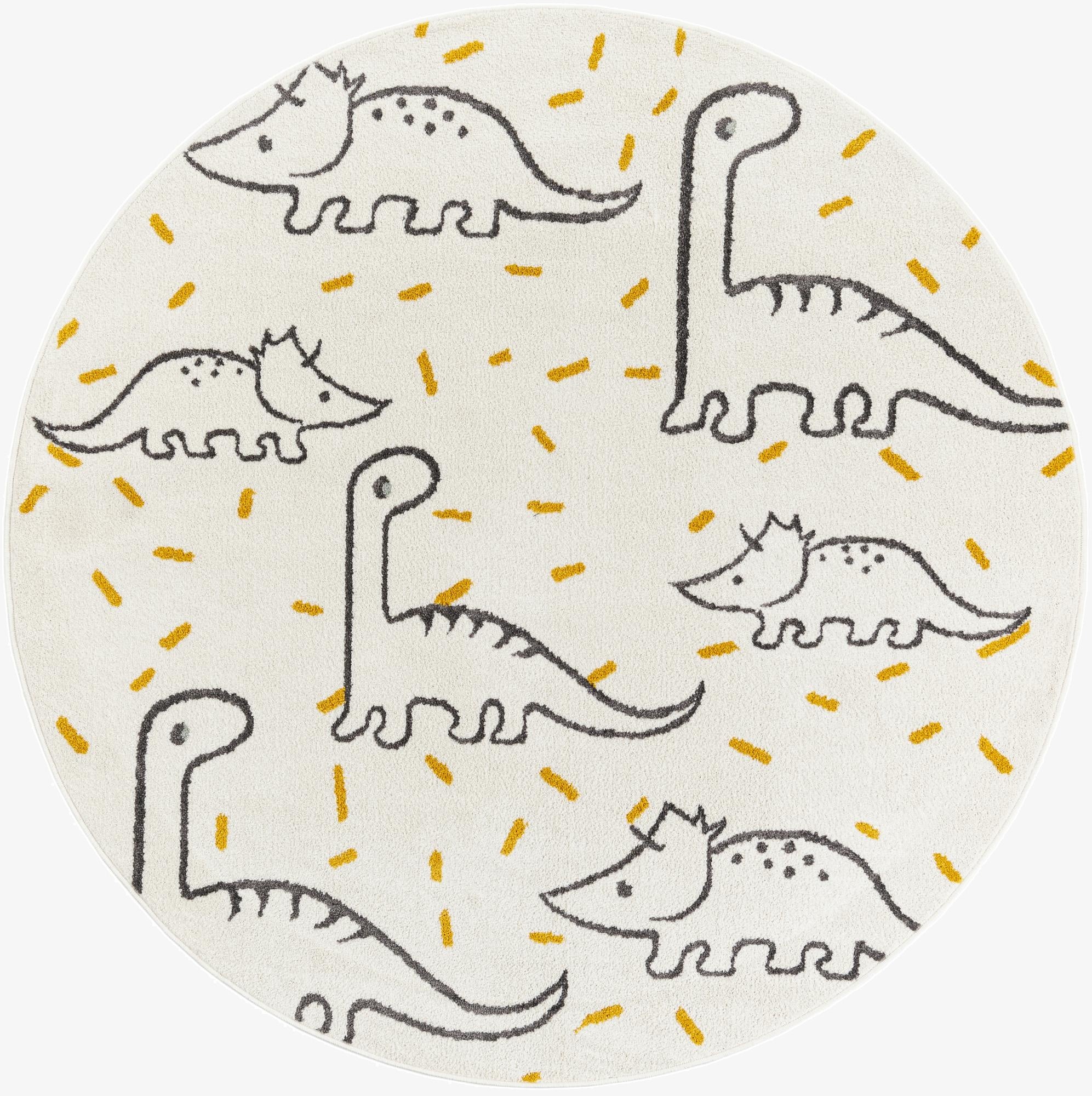 Primary image 6' 1 x 6' 1 Dinosaur Whimsy Kids Round Rug