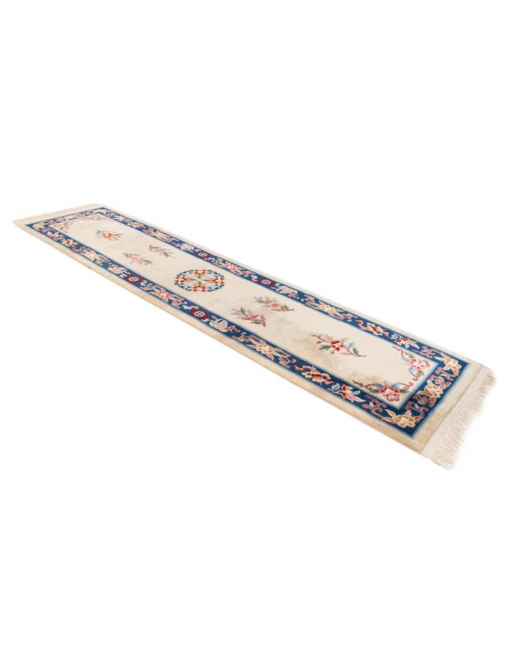 Detail image of 2' 4 x 9' 7 Hand Woven Antique Finish Wool Runner Rug