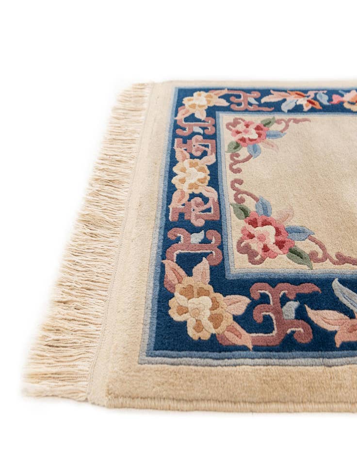 Detail image of 2' 4 x 9' 7 Hand Woven Antique Finish Wool Runner Rug