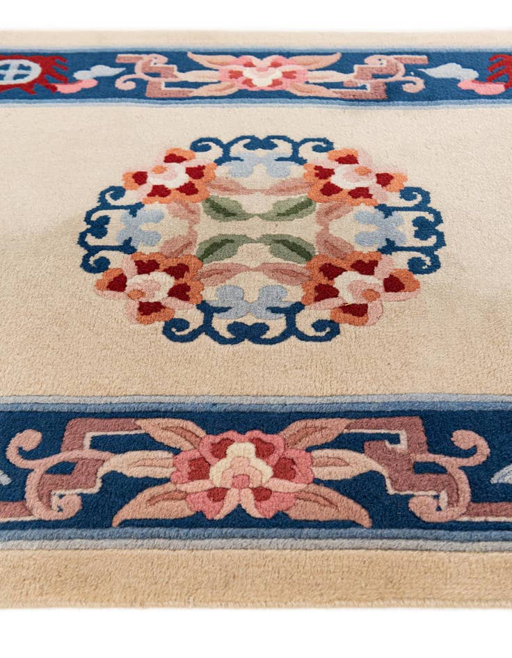 Detail image of 2' 4 x 9' 7 Hand Woven Antique Finish Wool Runner Rug
