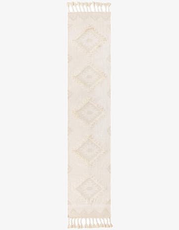 Ivory Hand Woven Arizona Wool Runner Rug