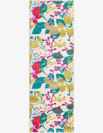 Ivory Azalea Runner Rug