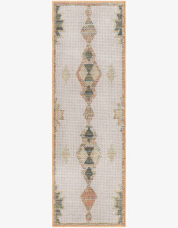 Ivory Easy-Clean Baja Indoor / Outdoor Runner Rug