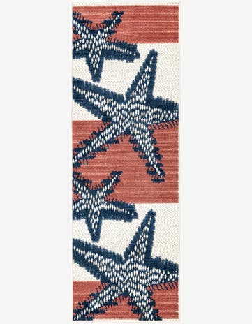 Ivory Easy-Clean Belize Indoor / Outdoor Runner Rug