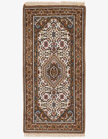 2' 5 x 4' 10 Hand Knotted Bidjar Wool Runner Rug