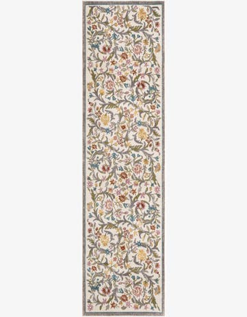 Ivory Blossom Runner Rug