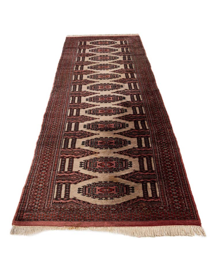 Detail image of 3' 3 x 10' 2 Hand Knotted Bokhara Oriental Wool Runner Rug
