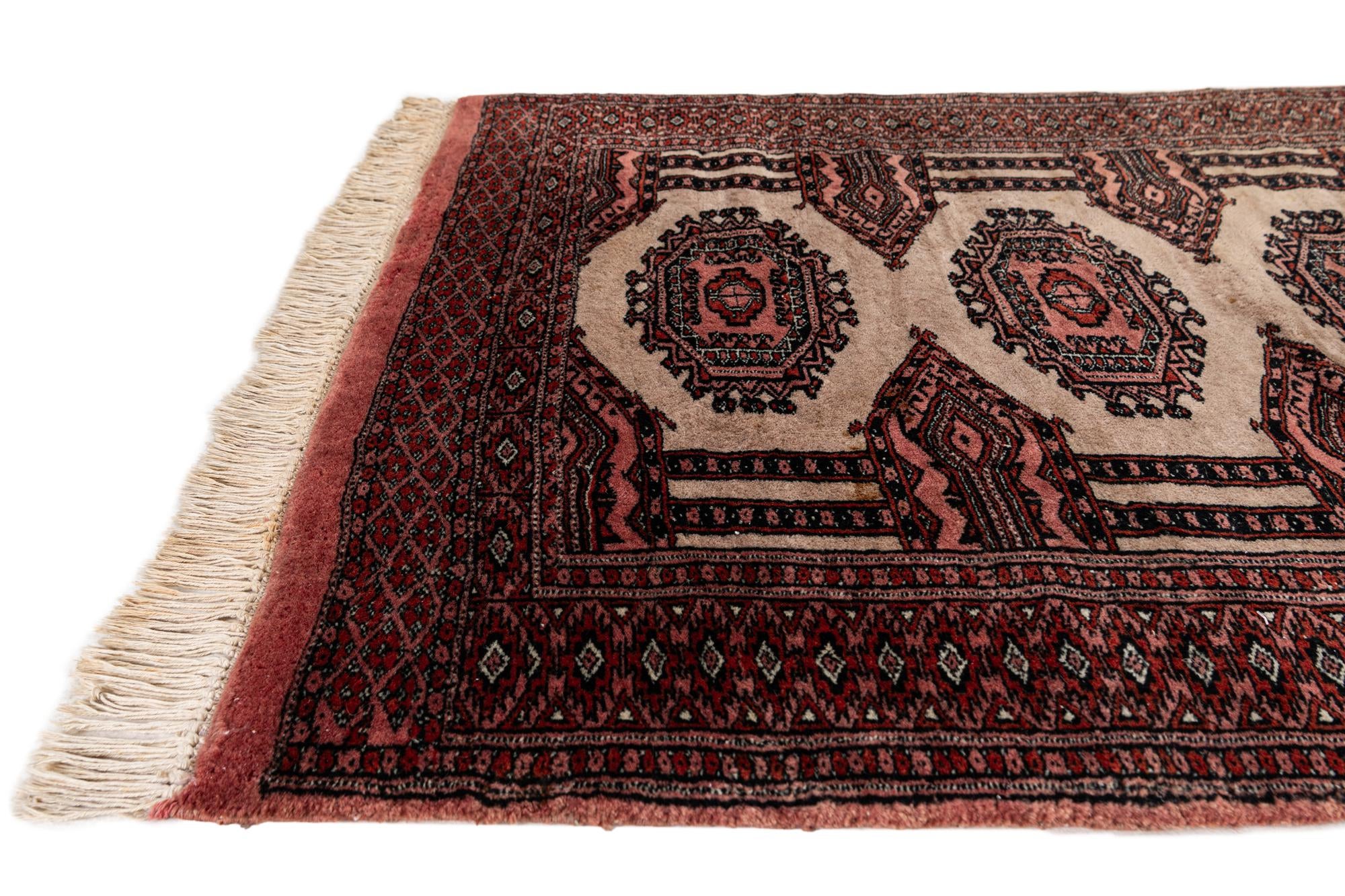 3' 3 x 10' 2 Hand Knotted Bokhara Oriental Wool Runner Rug