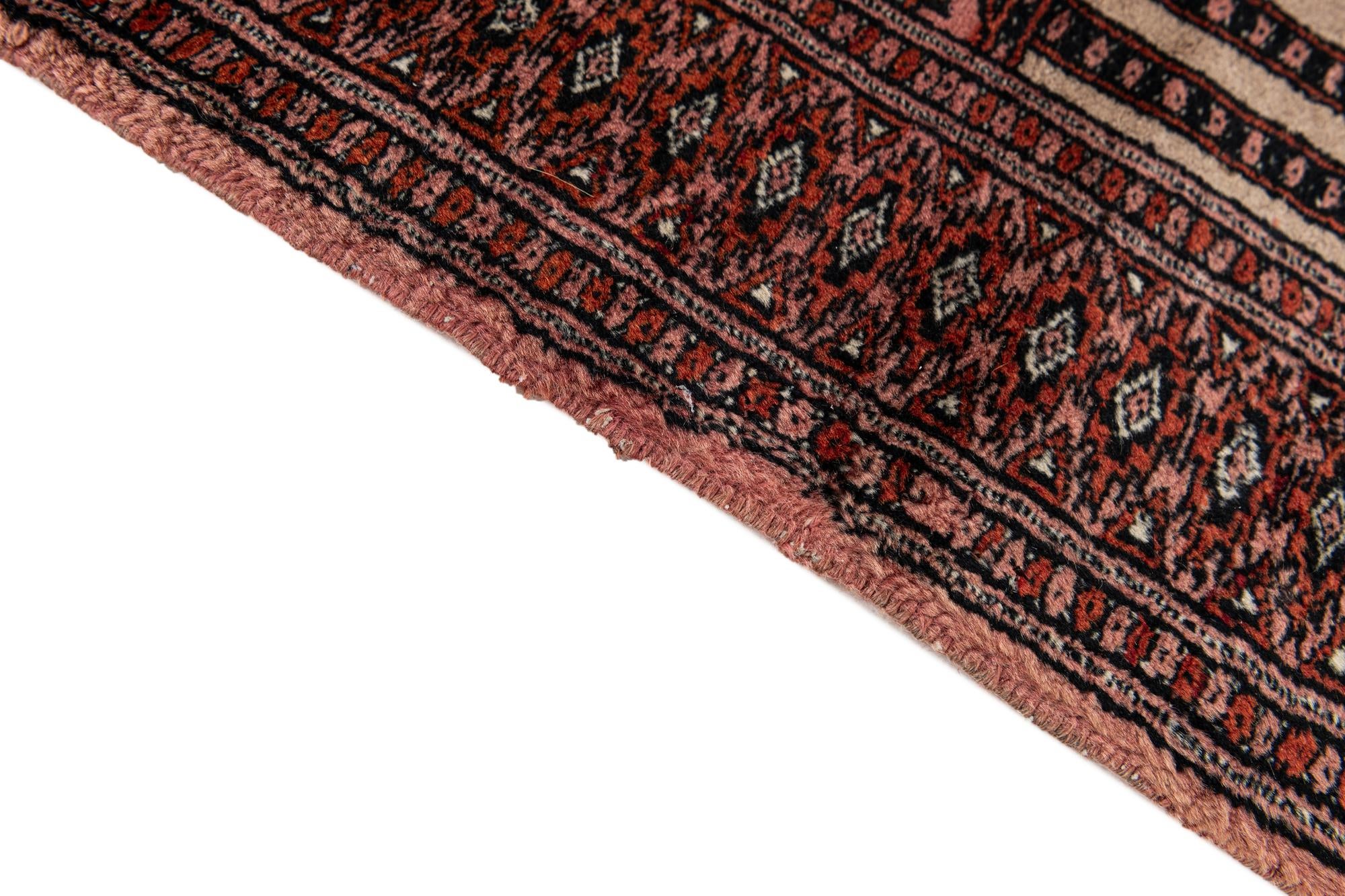 3' 3 x 10' 2 Hand Knotted Bokhara Oriental Wool Runner Rug