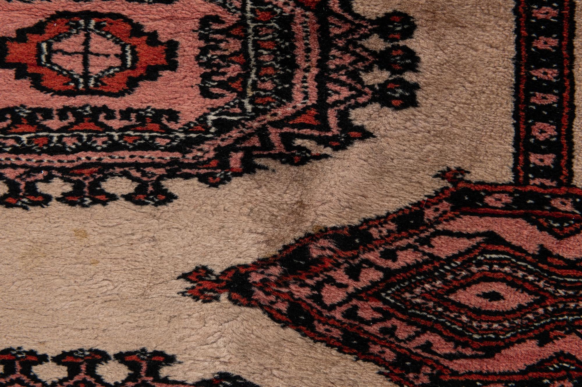 3' 3 x 10' 2 Hand Knotted Bokhara Oriental Wool Runner Rug