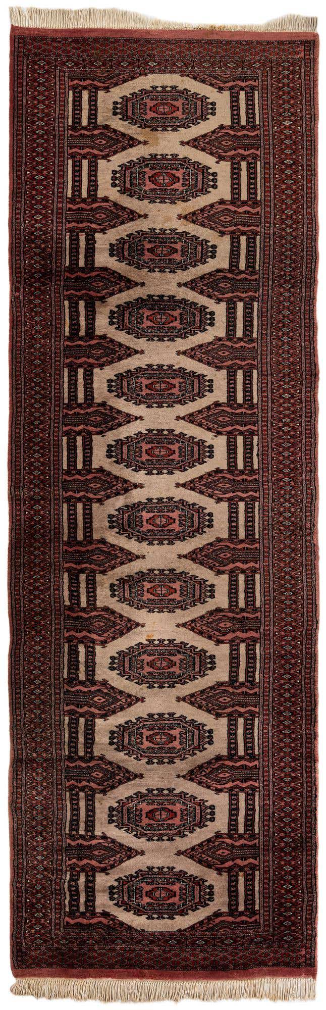 3' 3 x 10' 2 Hand Knotted Bokhara Oriental Wool Runner Rug