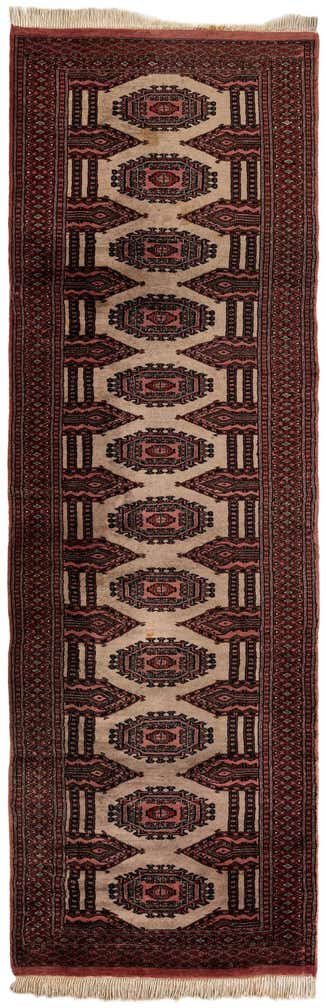 3' 3 x 10' 2 Hand Knotted Bokhara Oriental Wool Runner Rug