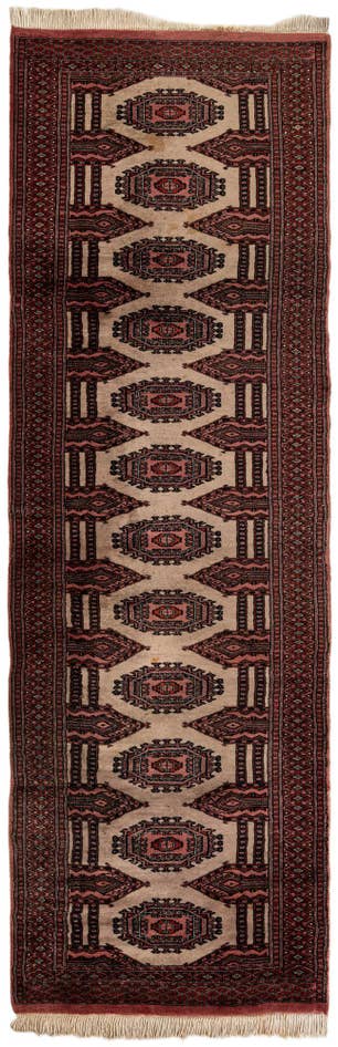 Detail image of 3' 3 x 10' 2 Hand Knotted Bokhara Oriental Wool Runner Rug