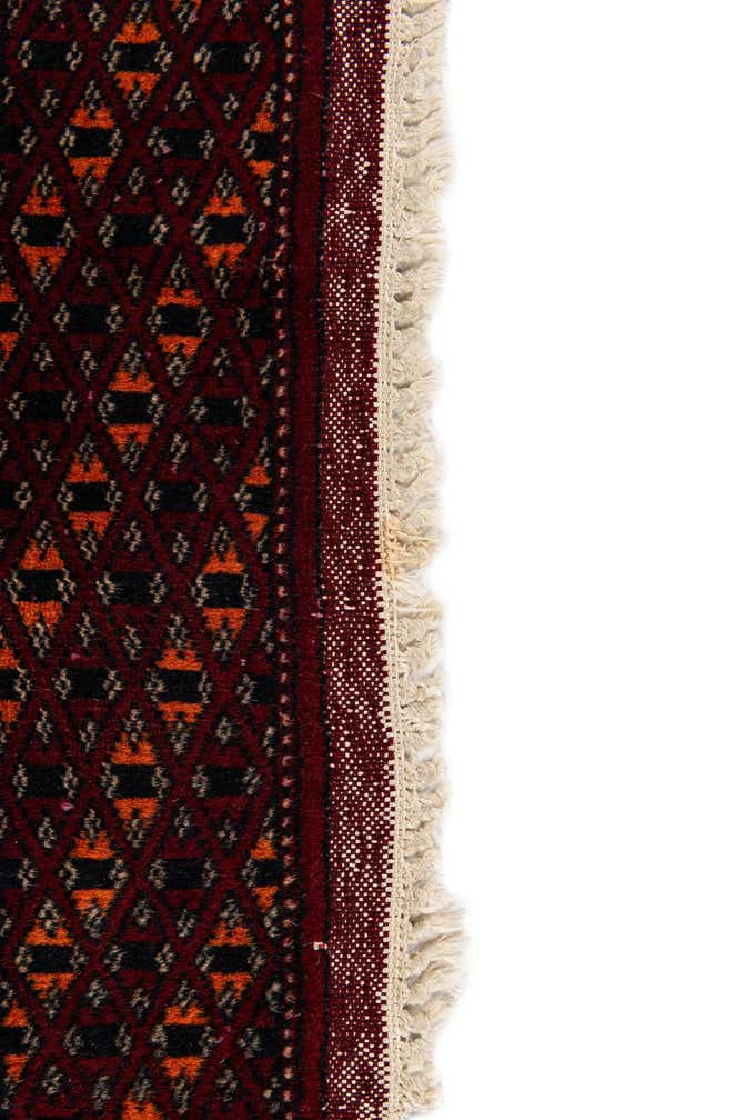 3' 4 x 9' 3 Hand Knotted Bokhara Oriental Wool Runner Rug