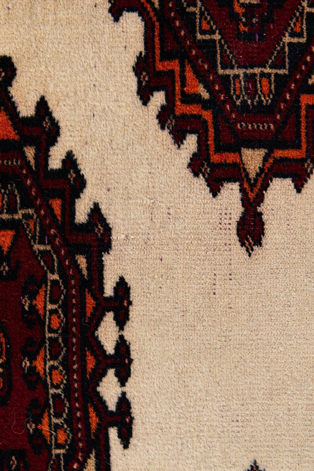 3' 4 x 9' 3 Hand Knotted Bokhara Oriental Wool Runner Rug