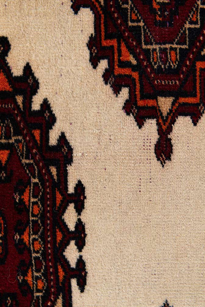 3' 4 x 9' 3 Hand Knotted Bokhara Oriental Wool Runner Rug