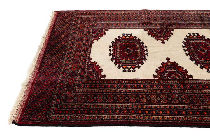 3' 4 x 9' 3 Hand Knotted Bokhara Oriental Wool Runner Rug