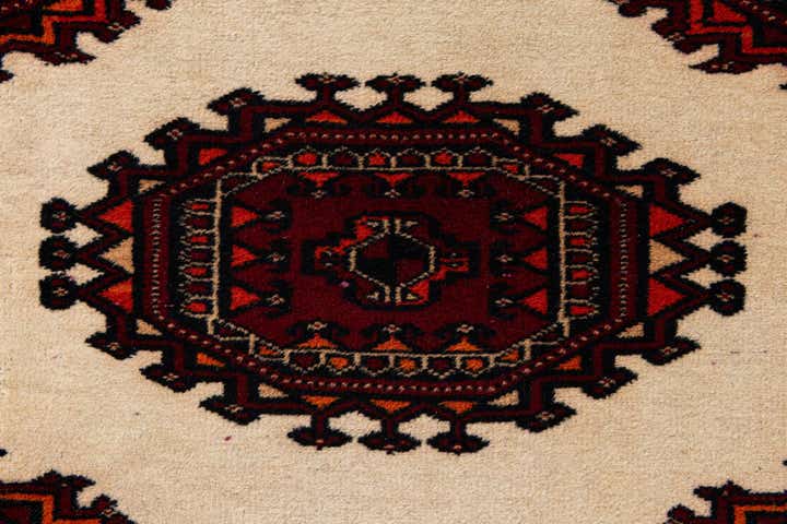 3' 4 x 9' 3 Hand Knotted Bokhara Oriental Wool Runner Rug