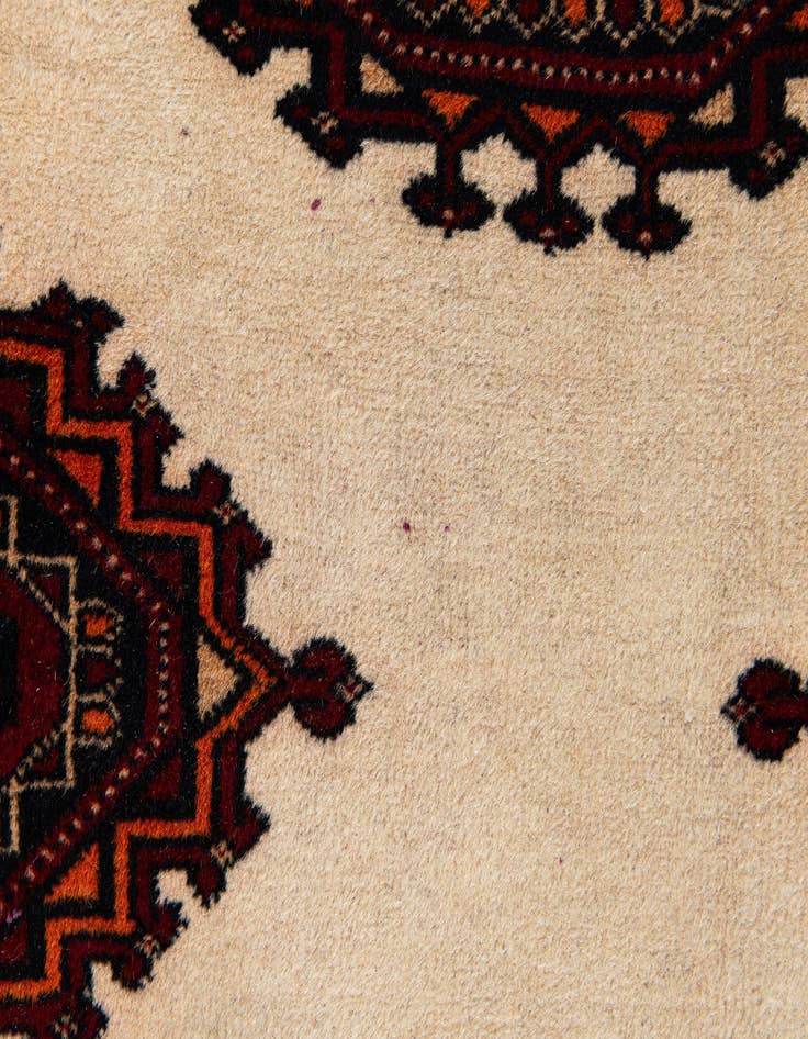 Detail image of 3' 4 x 9' 3  Hand Knotted Bokhara Oriental Wool Runner Rug