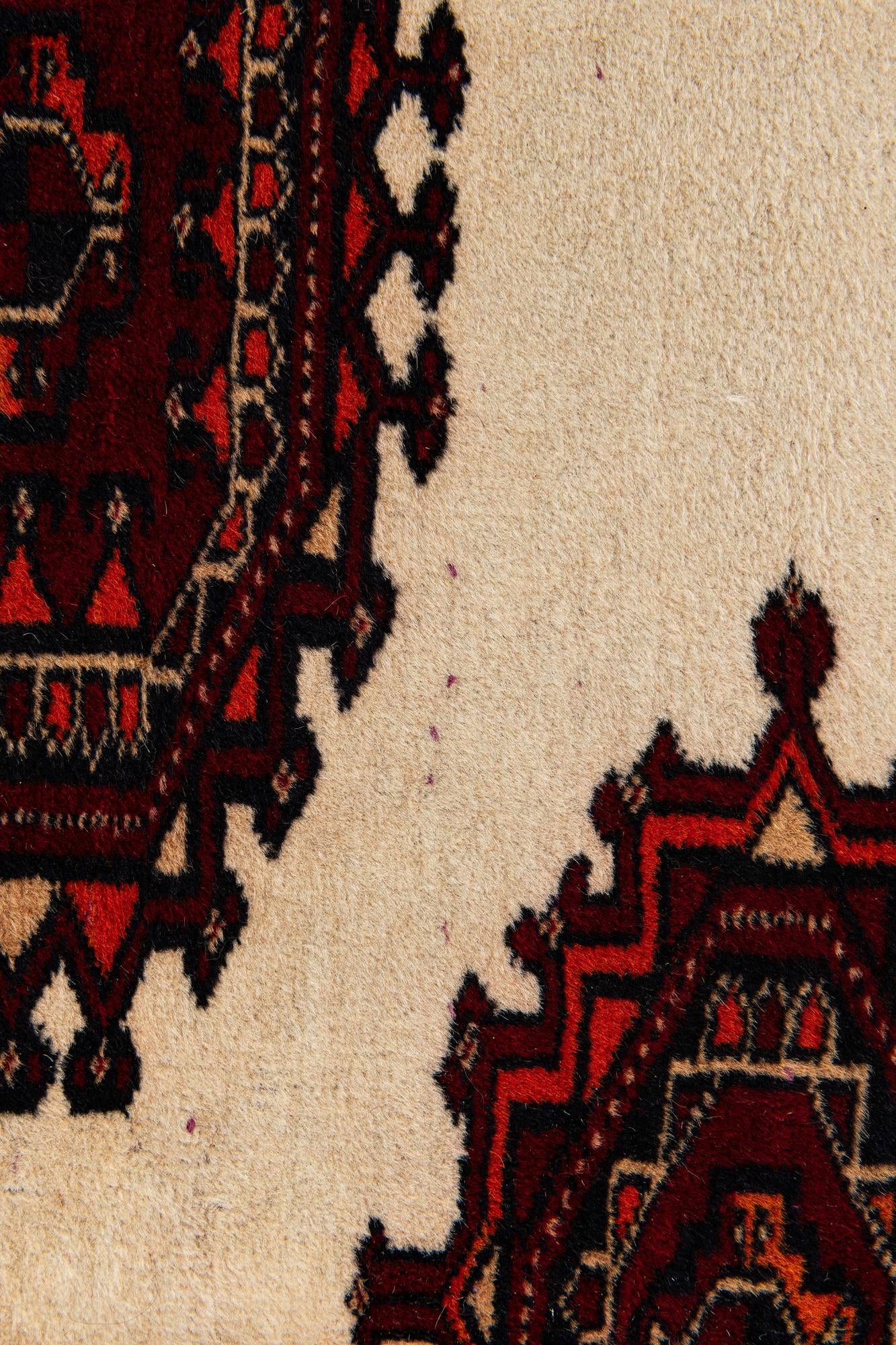 3' 4 x 9' 3 Hand Knotted Bokhara Oriental Wool Runner Rug