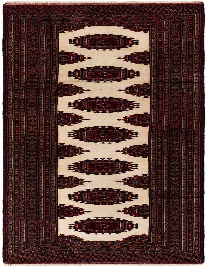 Detail image of 3' 4 x 9' 3 Hand Knotted Bokhara Oriental Wool Runner Rug