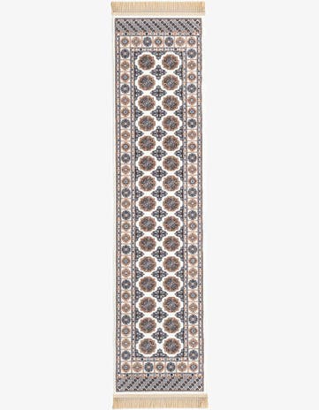 Ivory Bokhara Runner Rug