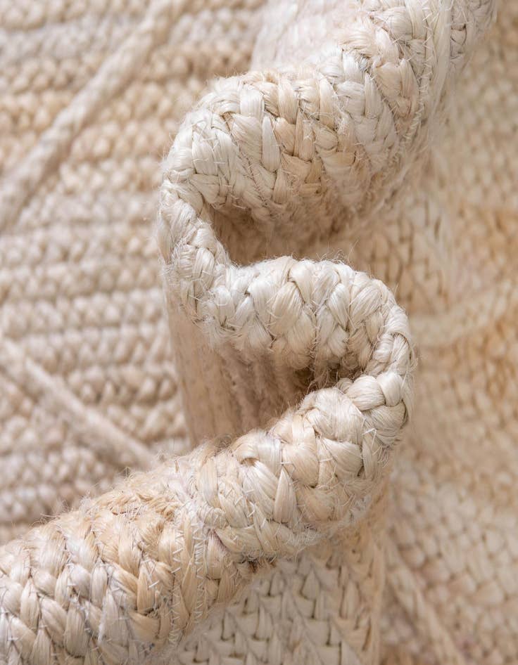 Detail image of 2' 2 x 6' 1  Hand Braided Jute Runner Rug