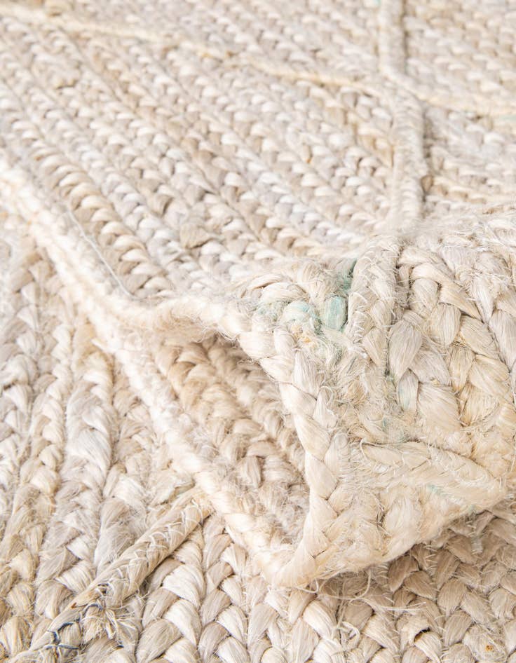 Detail image of 2' 2 x 6' 1  Hand Braided Jute Runner Rug