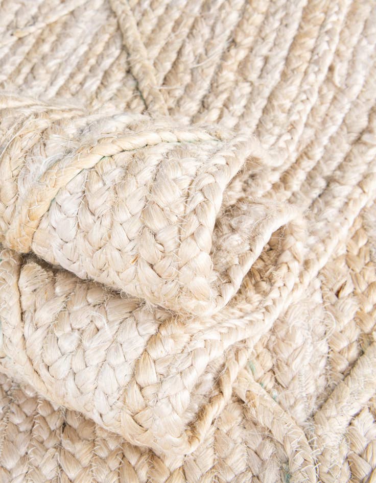Detail image of 2' 2 x 6' 1  Hand Braided Jute Runner Rug