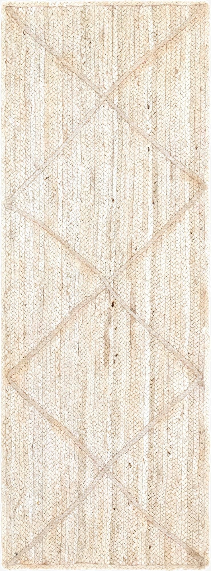 65cm x 185cm  Hand Braided Jute Pasillera Alfombra