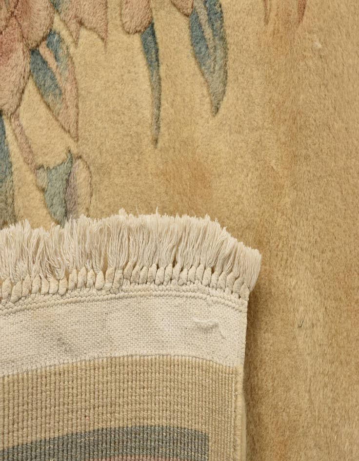 Detail image of 2' 10 x 10' 9  Hand Knotted Carved Pekin Wool Runner Rug