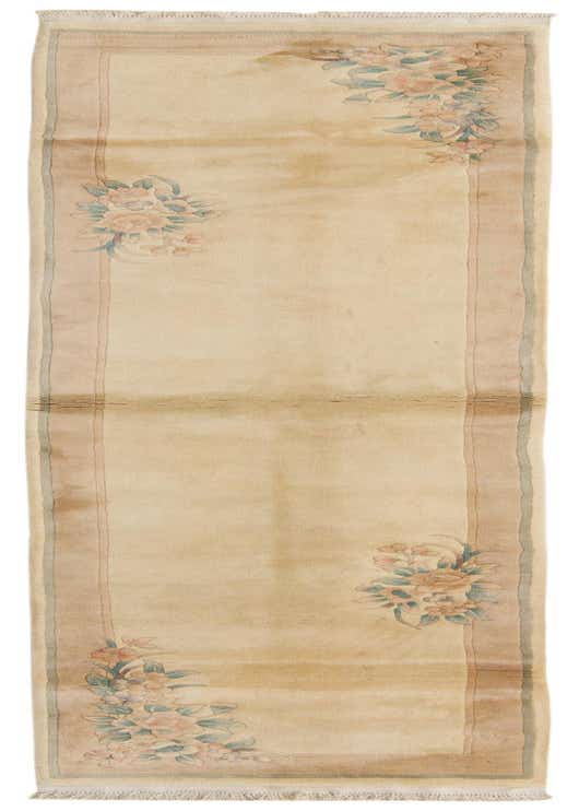 2' 10 x 10' 9 Hand Knotted Carved Pekin Wool Runner Rug