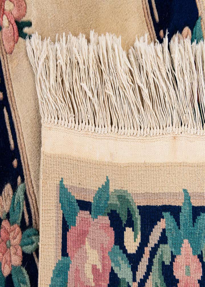 2' 1 x 4' 4 Hand Knotted Carved Pekin Wool Runner Rug