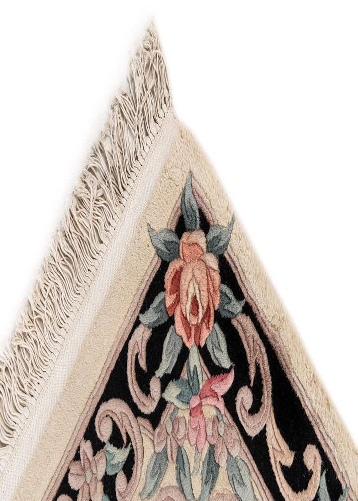 2' 4 x 10' 3 Hand Knotted Carved Pekin Wool Runner Rug